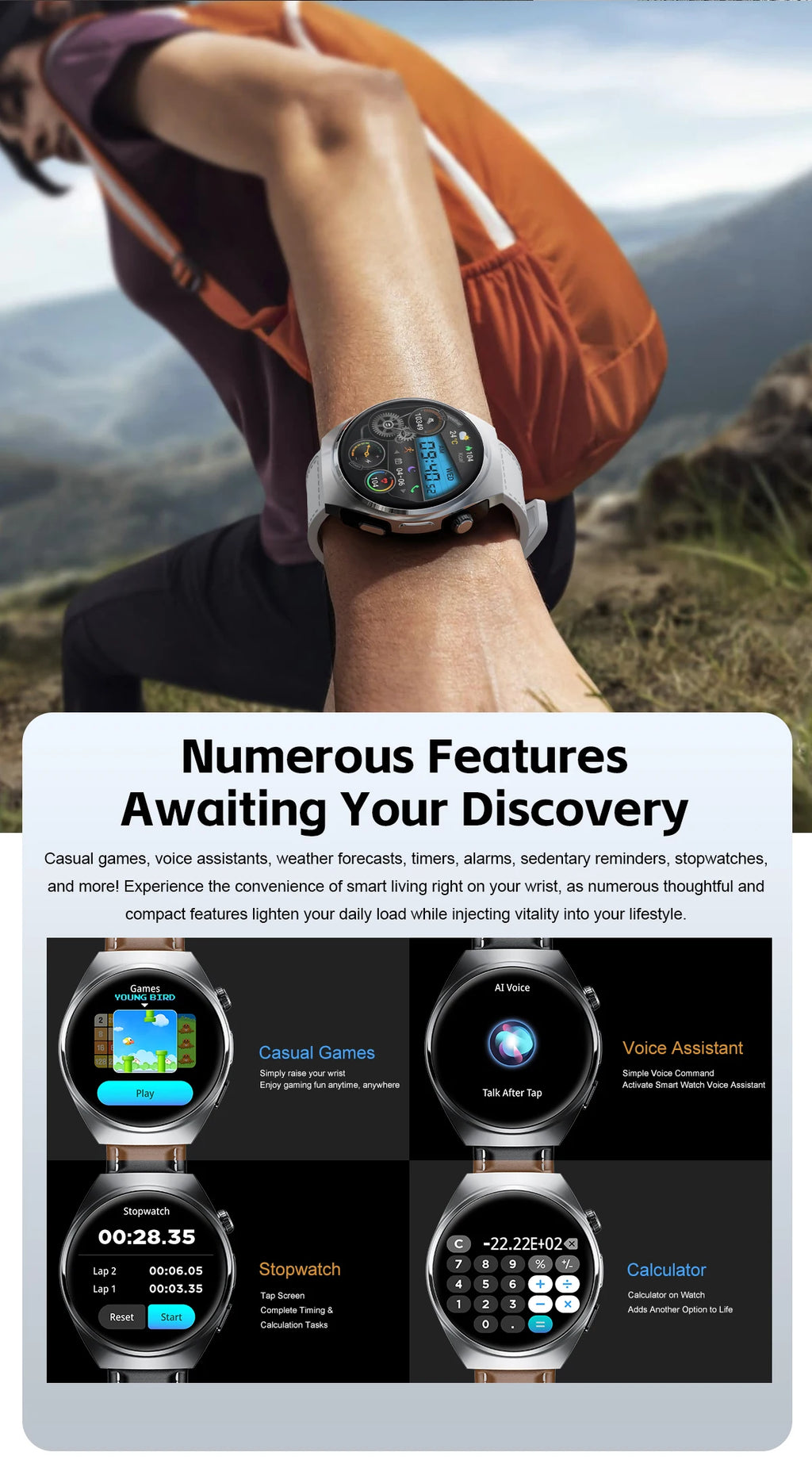 Xiaomi New 2 in 1 Smart Watch With Earbuds Smartwatch TWS Bluetooth Earphone