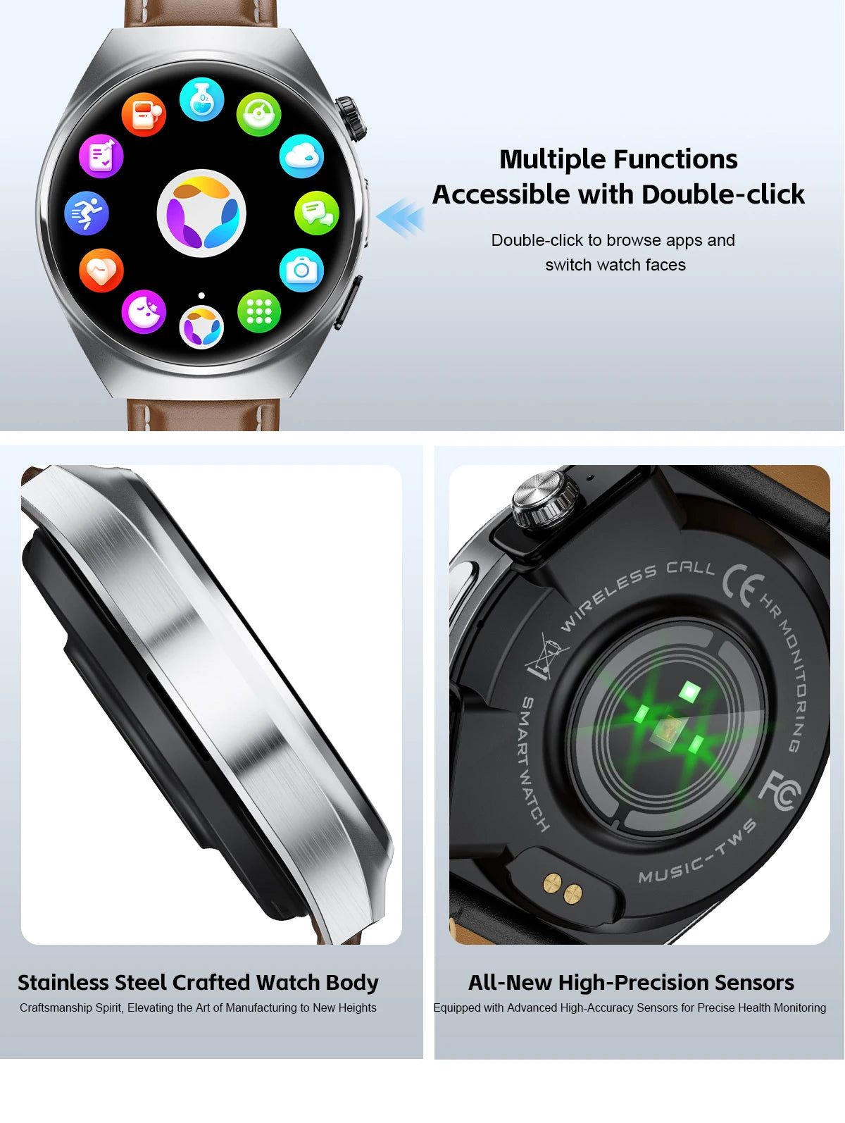 Xiaomi New 2 in 1 Smart Watch With Earbuds Smartwatch TWS Bluetooth Earphone